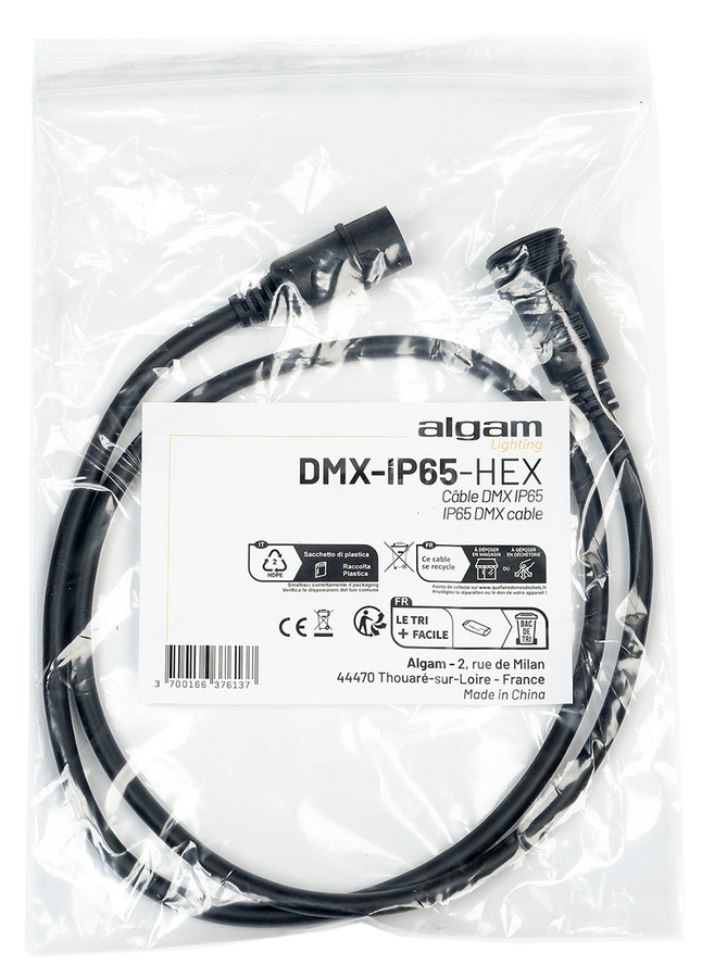DMX IP65-kabel voor IP Par 712/1212 HEX