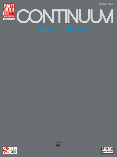 Cherry Lane John Mayer Continuum - Guitar Recorded Versions - Guitar Tab
