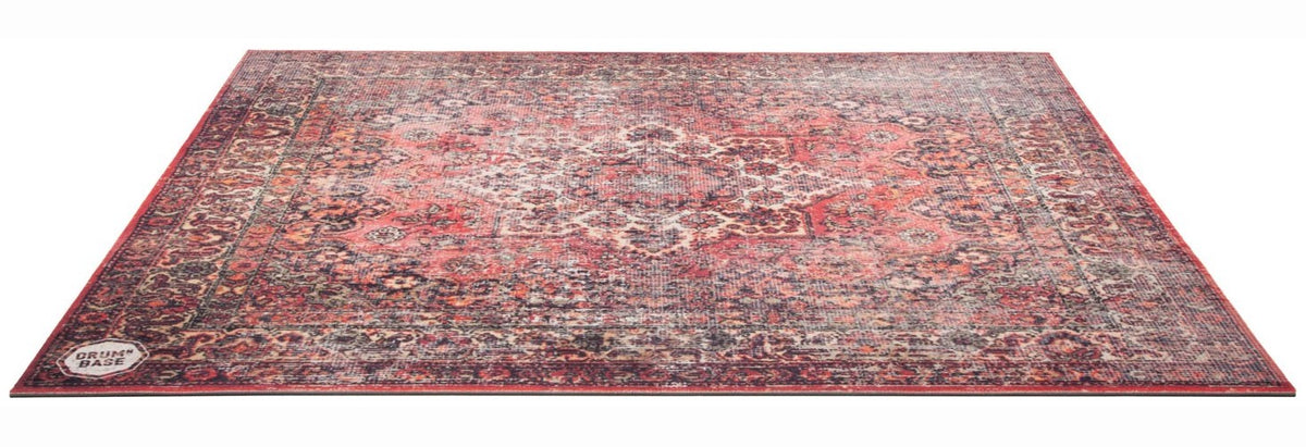 Vrije Ophanging & 27dB Contactgeluidreductie - Drummat 1.50 x 1.30m - Persian Worn Red