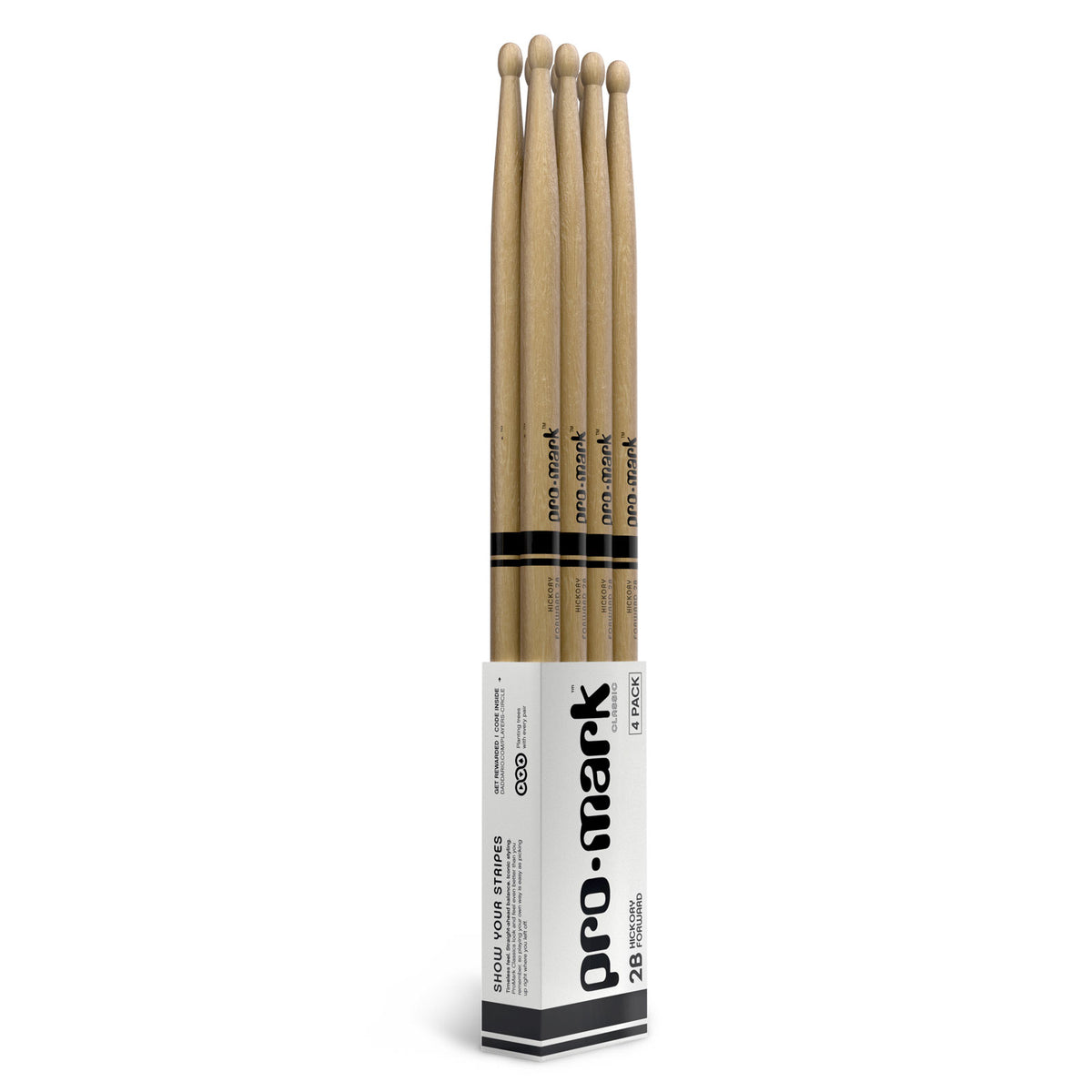 CLASSIC FORWARD 2B HICKORY OVAL WOOD TIP 4-PACK