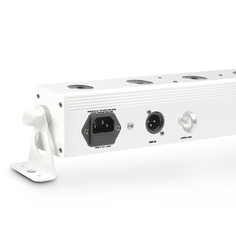 TRIBAR 200 IR WH - TRICOLOR LED BAR (RGB) 12 X 3 W WITTE DOOS MET INFRAROOD AFSTANDSBEDIENING