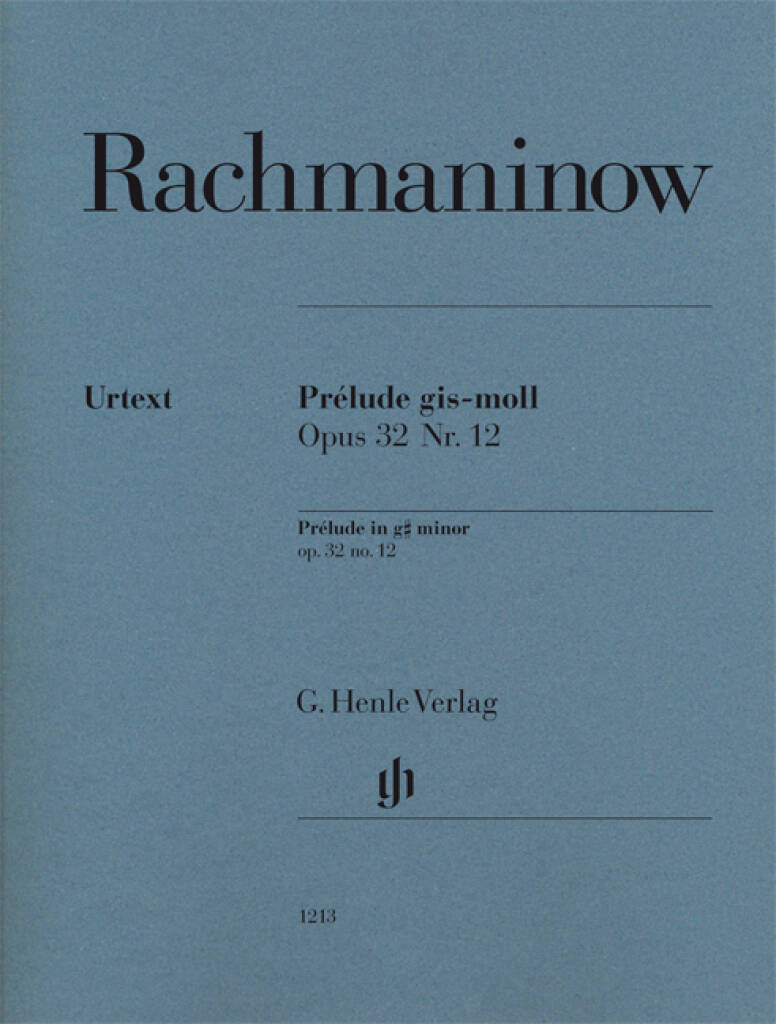 Henle Verlag RACHMANINOV S. - PRELUDE OP.32 N°12