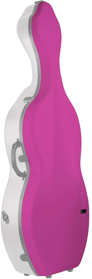 Cellokoffer 4/4 Hightech Snoepje + Wielen - Paars/Wit