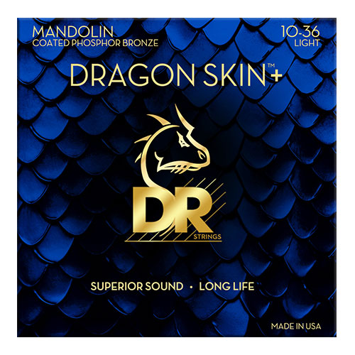 Dr Strings 10-36 Dragon Skin+ gecoate mandolinesnaren Light