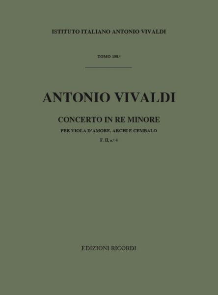 Ricordi Vivaldi A. - Concerto In Re Min. RV 393 F.ii/4 - Viole D'amour