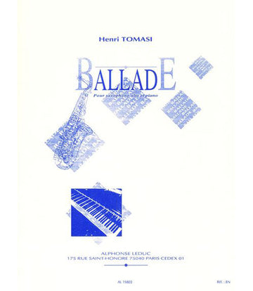 Tomasi Henri - Ballade - Saxophone Piano
