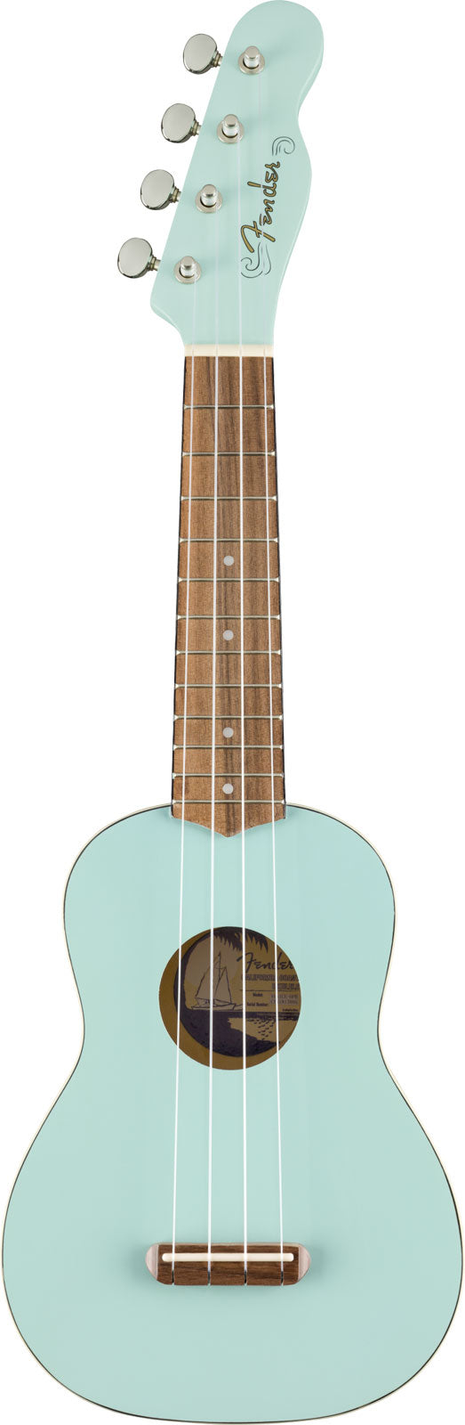 Fender Venice sopraan-ukelele WN Daphneblauw