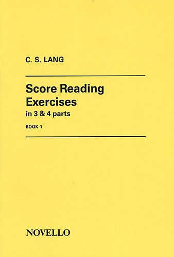 Novello Lang C S - Score Reading Exercises In 3 And 4 Parts Book 1 - Organ