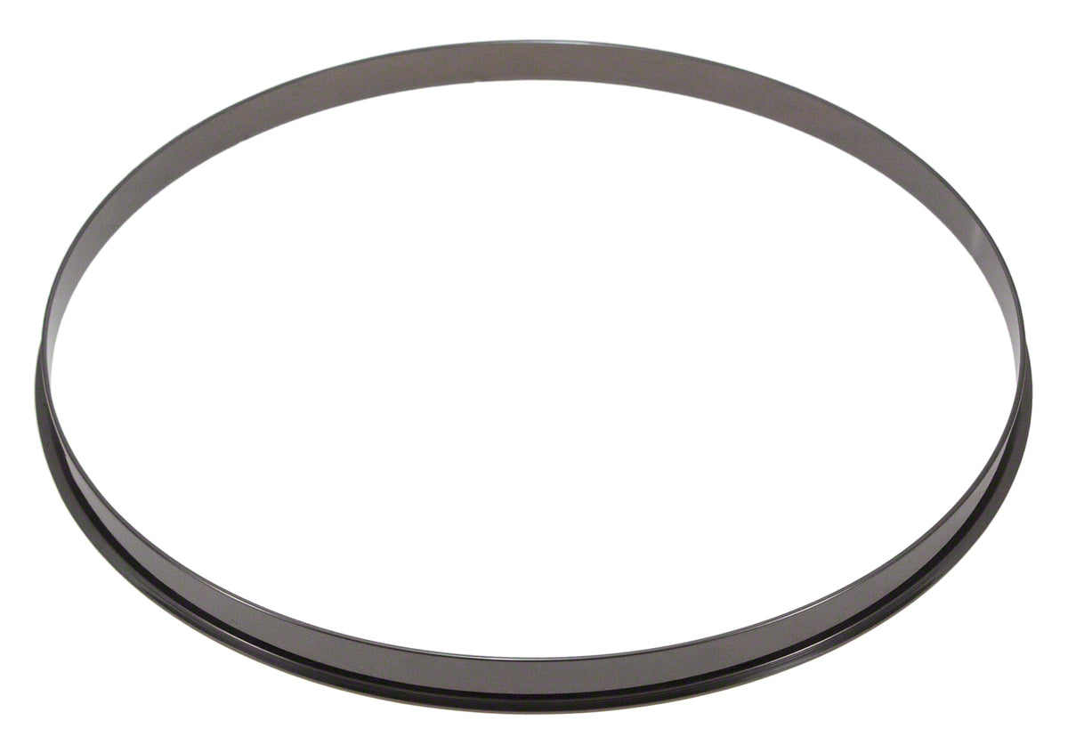 HSFL23-16BK - 16" BLACK 2.3MM STEEL SINGLE FLANGE DRUM HOOP