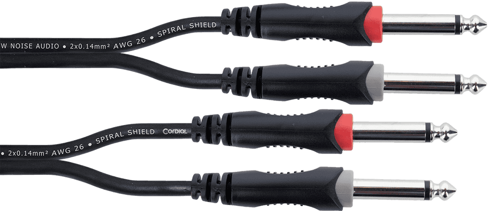 Dubbele Mono-jack Audiokabel 3 M