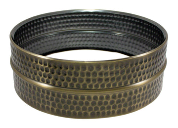 14X5 Gehamerde Messingketel Zwart Nikkel (messing)