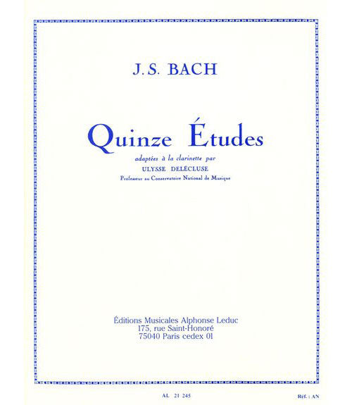 Bach J.s./delecluse - 15 Etudes - Clarinette