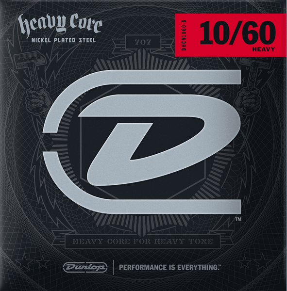 Dunlop HEAVY CORE ELECTRIC STRINGS HEAVY CORE SET 10-60