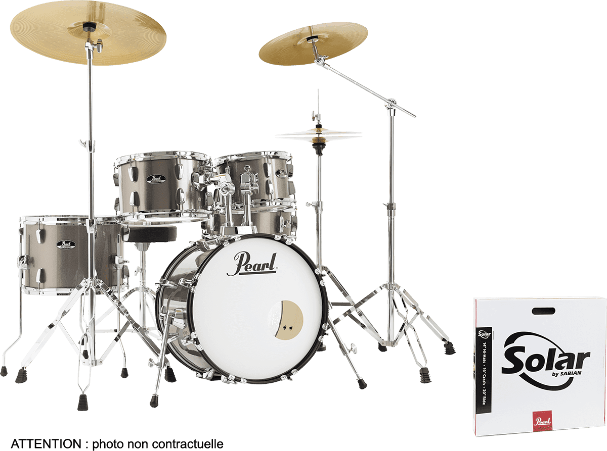Pearl ROADSHOW JAZZ 18 + B-50 BRONZE METALLIC + SOLAR CYMBALS