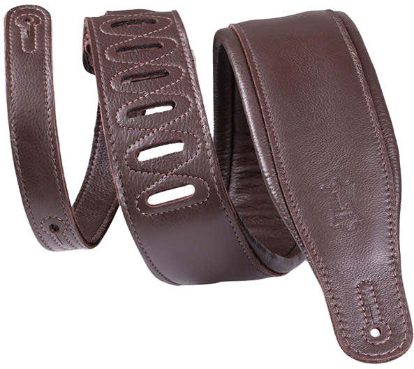 Gewatteerd Premium Leer 8,25cm - Donkerbruin-Donkerbruin