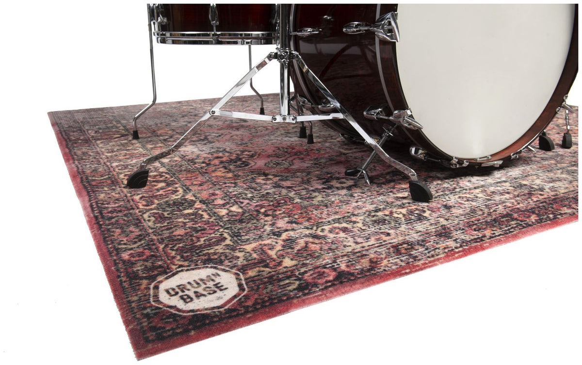 RWP185-ARD - Pro X-Heavy 7kg Road Worn Aged Red Persian Drum Mat - 1.85 x 1.60m