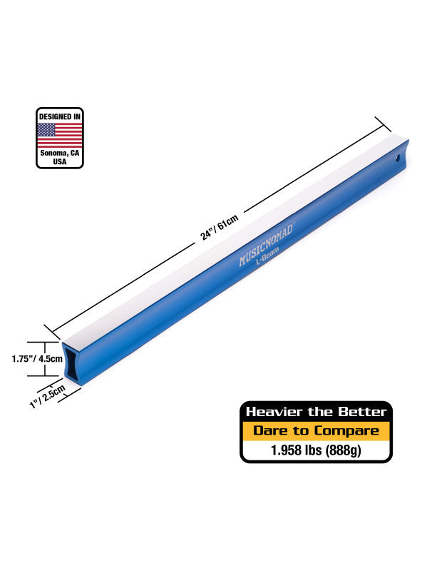 MN812 L-beam Schuurstaaf voor Frets Bassen - 61cm