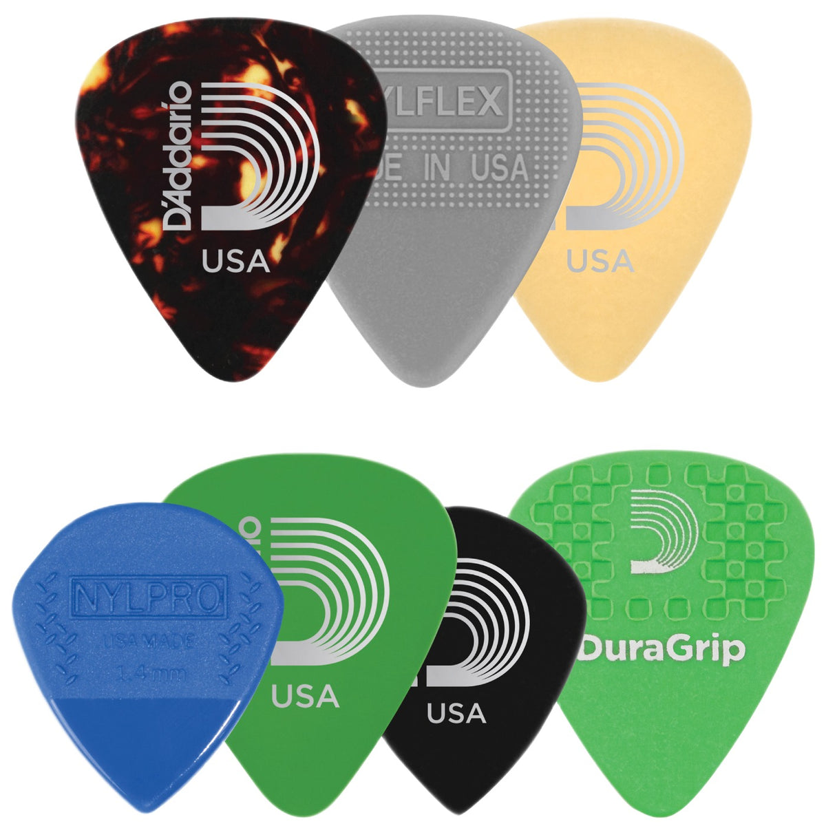 D'ADDARIO 1XVP4-5 Pack Van 5 Medium-Plectrums